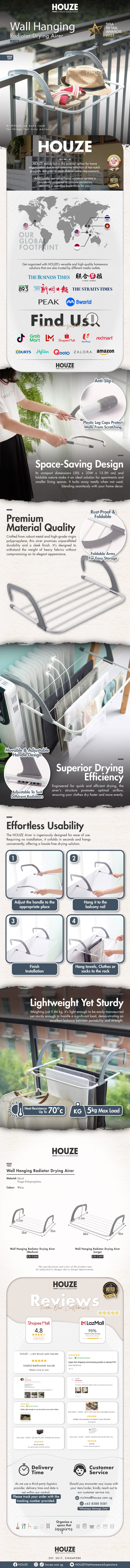 LN-5368-LN-5369-Wall-Hanging-Radiator-Drying-Airer