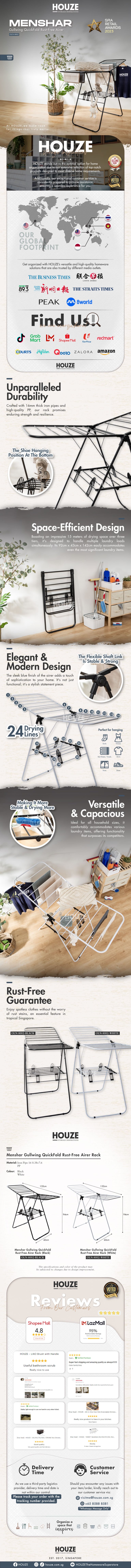 OLN-8002-Menshar-Gullwing-QuickFold-Rust-Free-Airer-Rack-(Black)-(White)