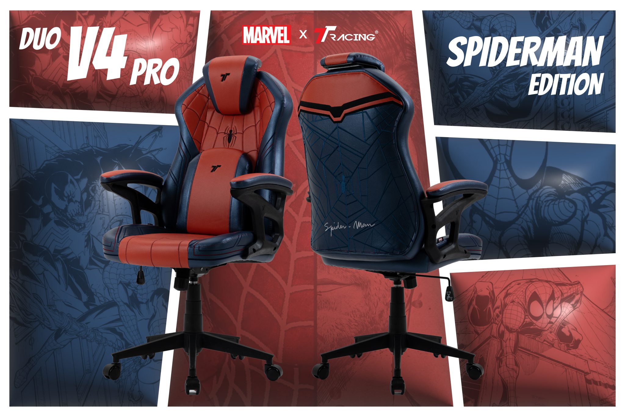 TTRacing Duo V4 Pro Gaming Chair - Spider-Man Edition-01